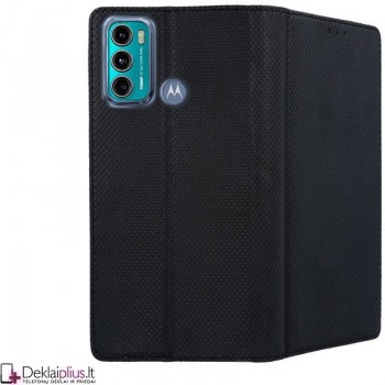 Telone atverčiamas dėklas - juodas (telefonams Motorola Moto G60) Telone atverčiamas dėklas - juodas (telefonams Motorola Moto G60)